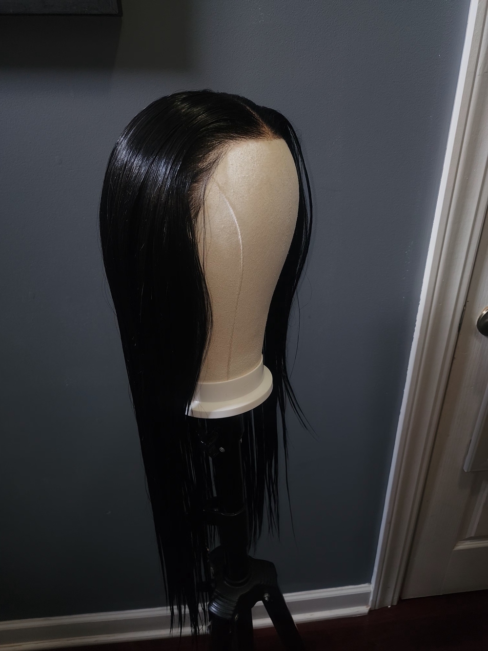 Sleek Black Straight Lace Front Wig
